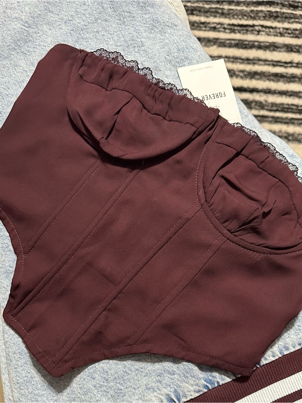 Maroon Bustier